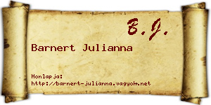 Barnert Julianna névjegykártya